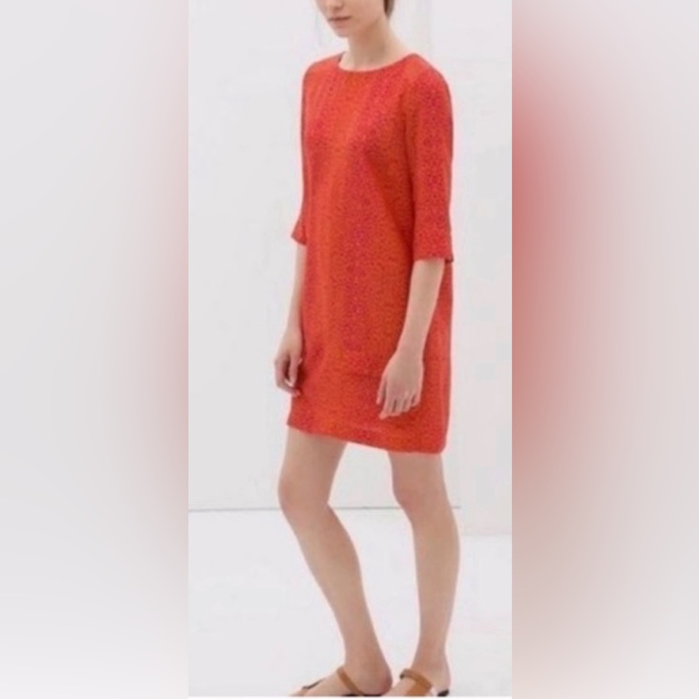Zara Pink Leopard/Cheetah Print Shift Dress